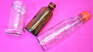 5 Easy and Beautiful Glass Bottle Decoration | Best Out Of Waste | Glass Jar Decoration