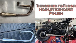 Thrashed to Flash - Polishing a beat up Harley exhaust