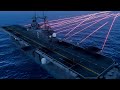Phalanx CIWS Shooting Down Harpoon Anti-Ship Missiles - C-RAM in Action - Simulation
