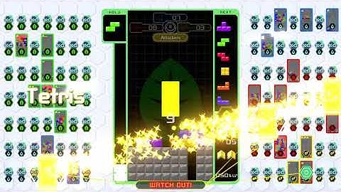 tetris line clear sends 9 lines in tetris 99 teams!!!!!