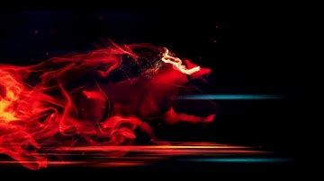 218 c2 -  Wolf run  Mystic Fire animal Logo Reveal animation intro long