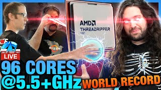 World Record Overclocking Threadripper 7995WX 96-Core CPU, ft. AMD XOC Team (Live Archive)