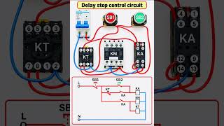 Delay Stop Control CircuitA practical control circuit using SB1/SB2 push buttons, timer relay KT,