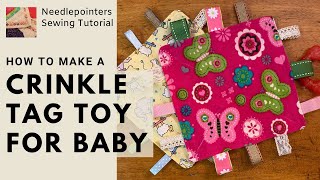 DIY Crinkle Tag Toy for Baby