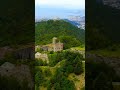 Vertical video. Genoa, Italy. Forte Sperone is a key point of the 19th-century Genoese fortificat...