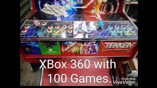 XBox360 with 100 Games in New Arcade Token Operated Body.