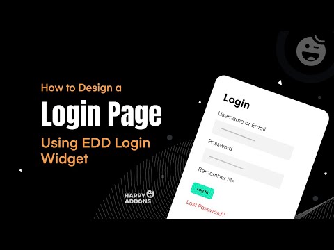 How to Design a Login Page using EDD Login Widget