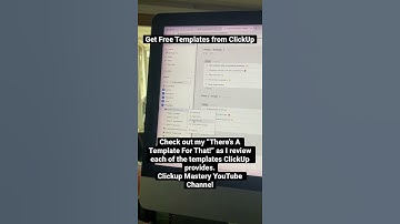 Free ClickUp Templates - review series
