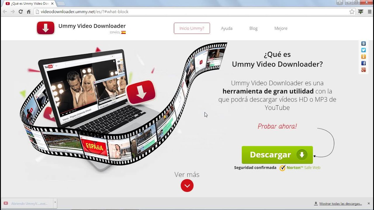 descargar ummy video downloader 1.8 gratis