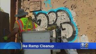 Crews Begin Removing Graffiti Near Expressway Ramp