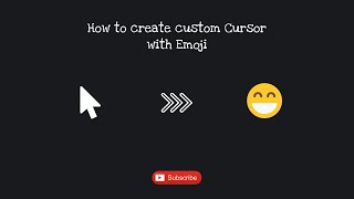 How to create custom Cursor with Emoji | HTML & CSS