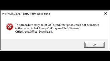 Fix wwlib.dll Procedure Entry Point SetThreadDescription Could Not Be Located In The Dynamic Library
