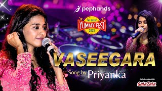 Miniatura de vídeo de "Minnale - Vaseegara❤️Song Live Performance Full Video Super Singer Priyanka | Yummy Fest | Pephands"