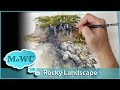 Painting a Rocky Watercolor Landscape – Spontaneous Painting