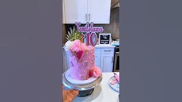 Pink Geode Cake Design Tutorial | Buttercream Cake Decorating Ideas #buttercreamcake #geodecake