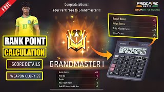 Rank Point Calculation Garena Free Fire 2024 | BR Rank Point Calculator Free Fire 2024