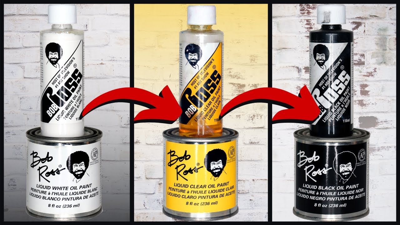 All Bob Ross Base Coats Explained - Liquid White, Liquid Clear & Liquid  Black! 