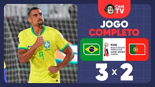 JOGO COMPLETO: BRASIL X PORTUGAL | 1ª FASE | COPA DO MUNDO DE BEACH SOCCER DA FIFA™ 2024 image