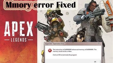 Apex legends Memory error fix | memory could not be read... | win 8.1 and win 7
