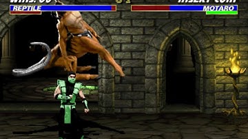 UMK3 Arcade - Reptile infinite combo vs Motaro