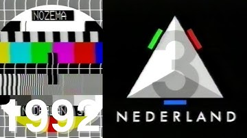 Nederland 3 | Afkondiging | Eindleader | Klok | Testbeeld (01.11.1992)