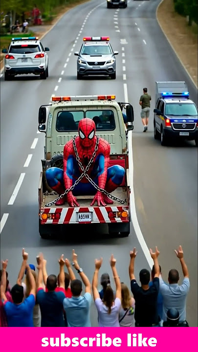 🤣OH NO SPIDERMAN   #9437 #short #shorts #trending #shortsvideo #cats #funny  #comedy #marvel #ai