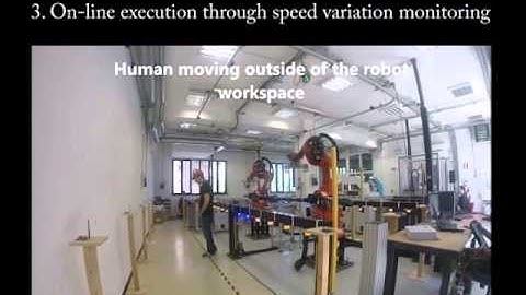 Off-line human-robot cooperation in shared workspace