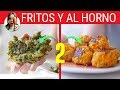 BUÑUELOS DE VERDURAS FRITOS Y AL HORNO - de espinaca y de zanahoria