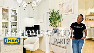 DIY HOME OFFICE BUILT-IN part 2 | IKEA office hack complete + office tour | House to Home Update