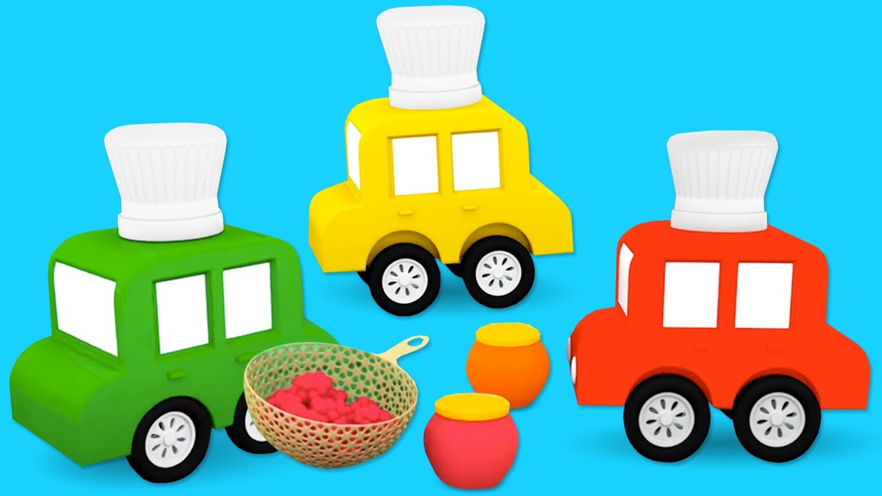 Lehrreicher Cartoon Fur Kinder Die 4 Kleinen Autos Machen Marmelade Youtube