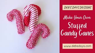 How to Make Easy Stuffed Candy Canes : Quick Christmas Sewing Tutorial