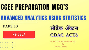 CDAC | PG-DBDA | CCEE Preparation MCQ