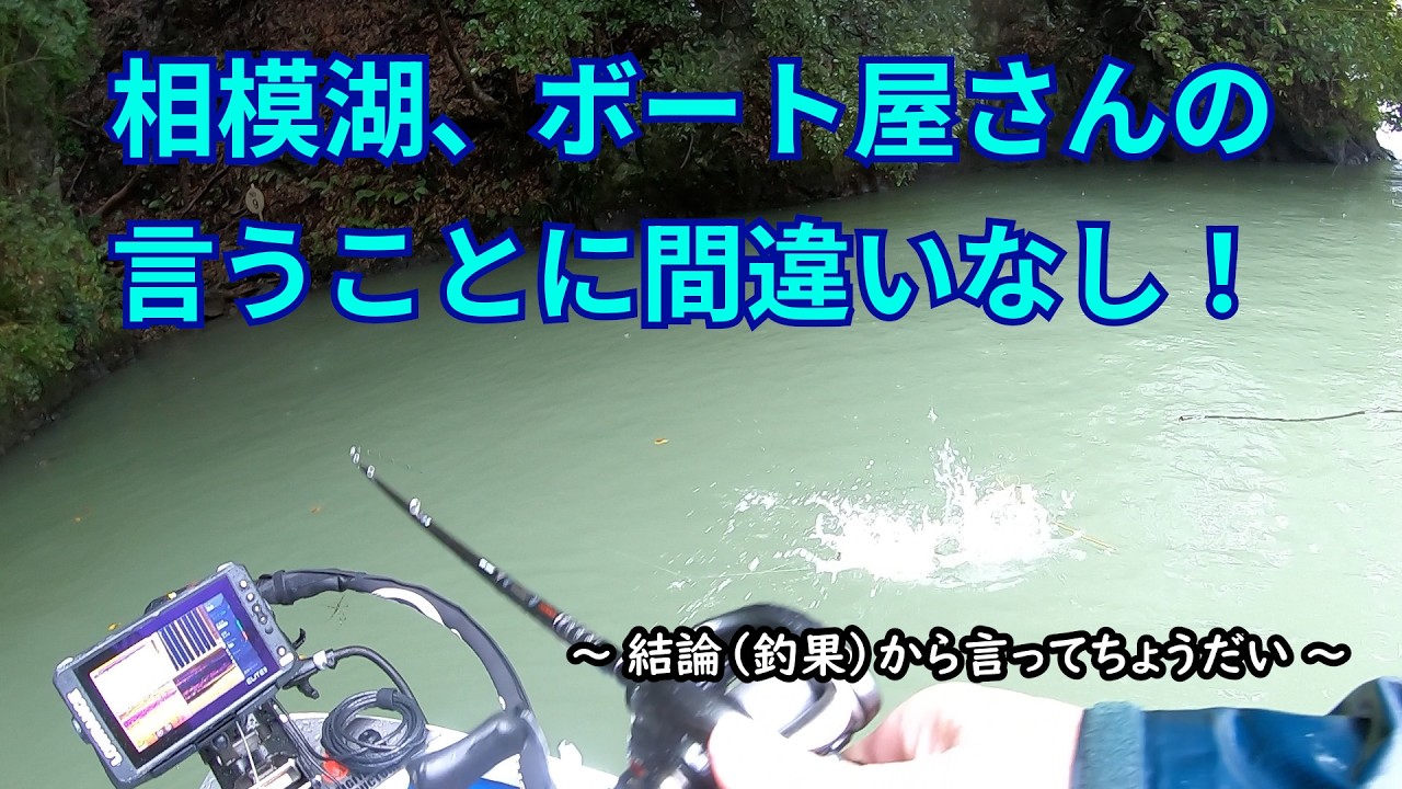 相模湖、ボート屋さんの言うことに間違いなし！ ～結論（釣果）から言ってちょうだい～