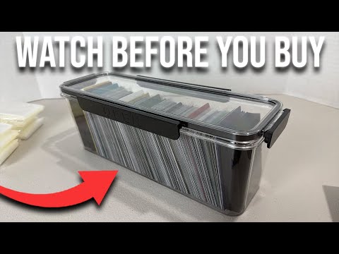 DEDC Trading Card Storage Box With 500 Penny Sleeves And 5 Dividers And 1 Label Sheets Clear Card Bo