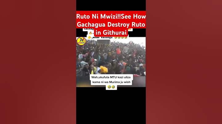 Ruto Ni Mwizi!!See How Gachagua Destroy Ruto in Githurai.