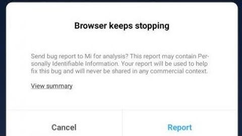 how to fix browser keeps stopping android redmi phone 2021