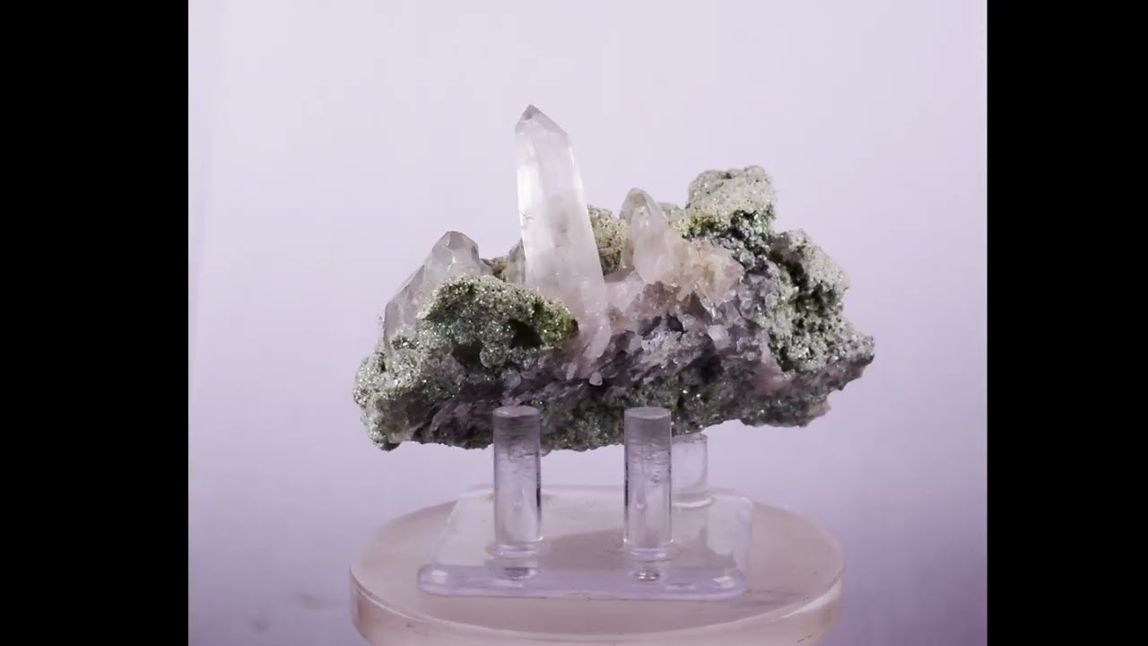 9.2cms FUCHSITE QUARTZ CRYSTALS Mineral Specimen Collector Peru AB283