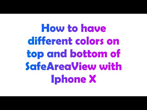 How to have different colors on top and bottom of SafeAreaView with Iphone X