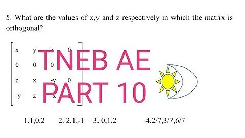 TNEB ∥ A. E ∥ Engg Maths ∥ question with solution part 10