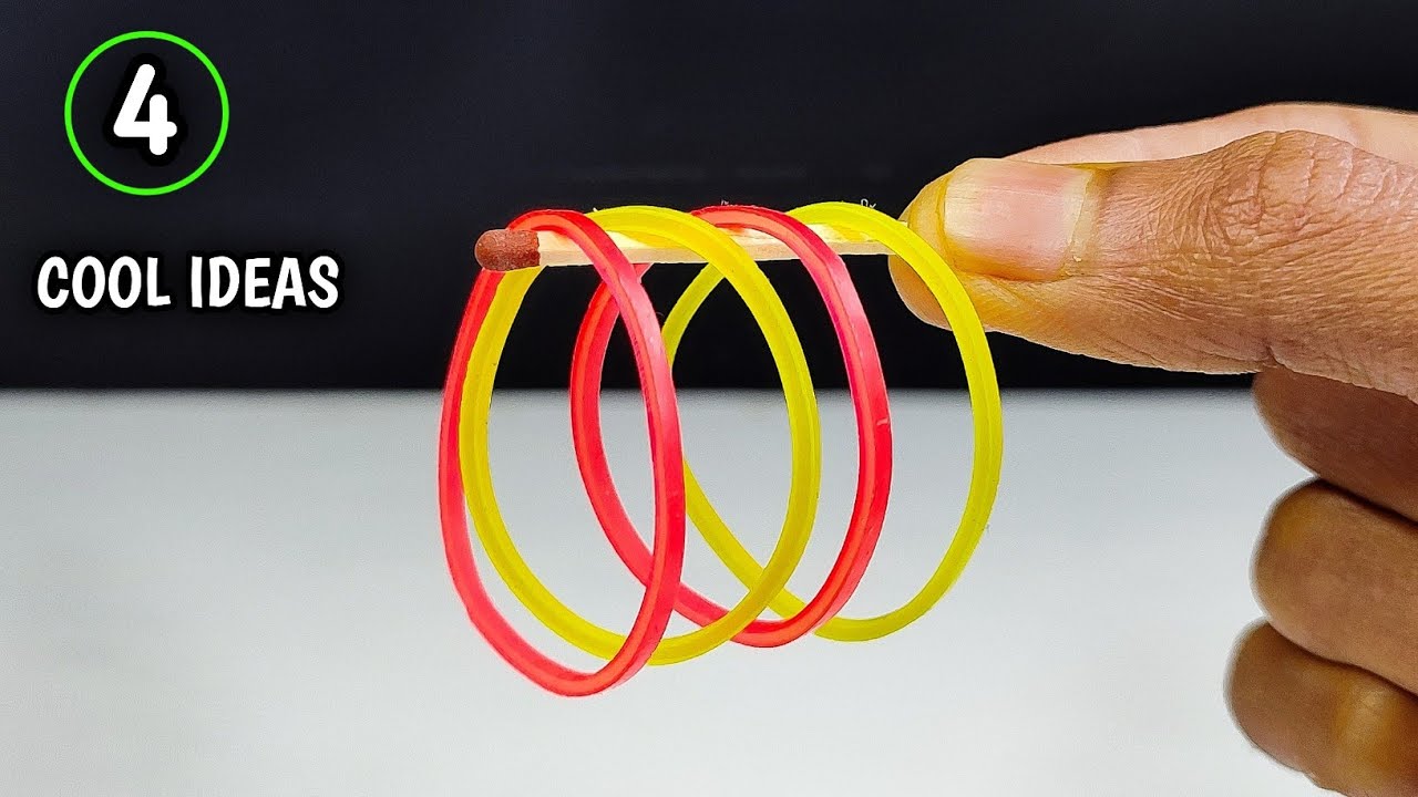 4 Cool Rubber Band Ideas YouTube