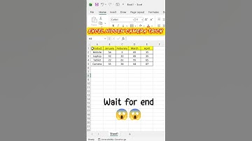 Excel का Hidden Camera Tool 🤯 किसी को नहीं पता! #music #shorts #exceltricks