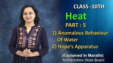 Anomalous Behavior of water | Hope