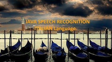 Java Speech Recognition Tutorial 1.2 ( Italian) Language