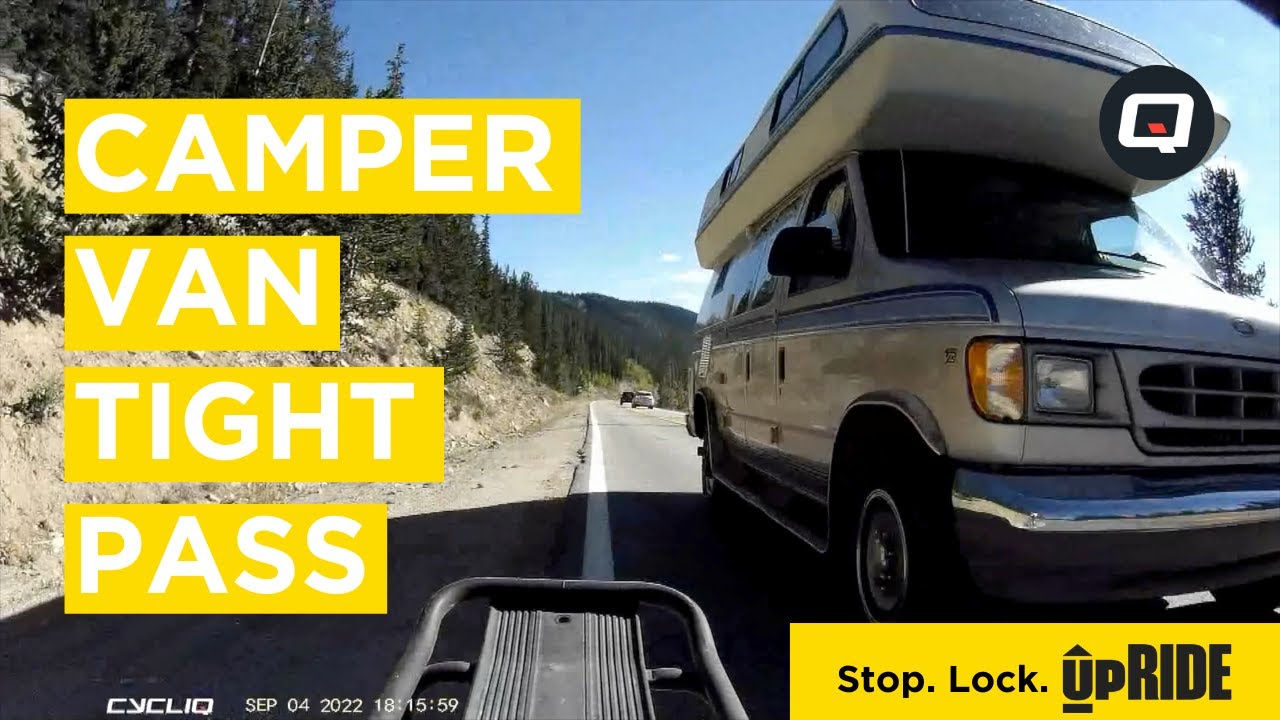 Camper van tight pass | Close Pass | Caught on the Cycliq Fly12 and ...
