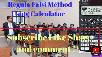Regula Falsi Method using fx 991ex/es/es plus calculator | Numerical Method
