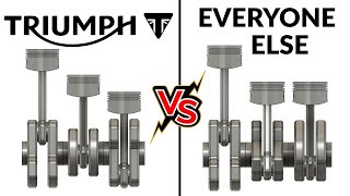 Triumph T-Plane Engine Explained and Compared with Yamaha's CP3 Crossplane Inline 3 engine