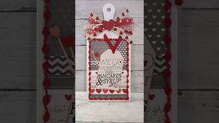 Do you use scrapbook items for your decor.?         #dollartreediy #valentinecrafts #valentinedecor