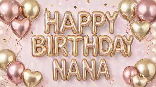 Happy Birthday Nana TV Background | Rose Gold Balloons 4K Screensaver screenshot 5