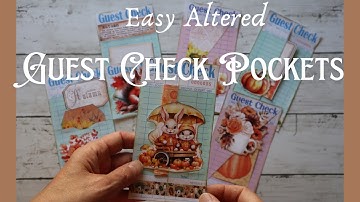 Easy Altered Guest Check Pockets - Junk Journal Pockets