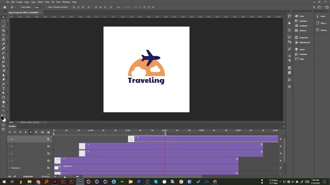 How to easily create logo animation with Photoshop - YouTube